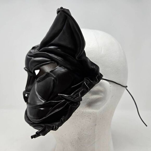 HAND MADE BROWN LEATHER CAT PANTHER SHAMAN SHAMANIC MASK JL CHUITES - Picture 2 of 8